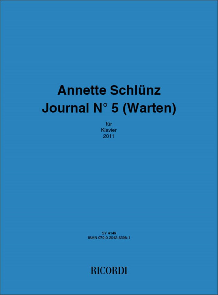 Schlünz, Annette Journal No 5 (Warten)